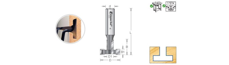 Amana Tool 45660 T-Slot Square Edge router bit